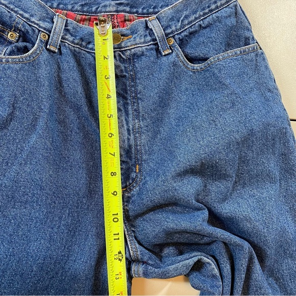 LL Bean Flannel Lined Women’s Jeans 16R – Relaxed Fit – Blue – 100% Cotton - Picture 7 of 11